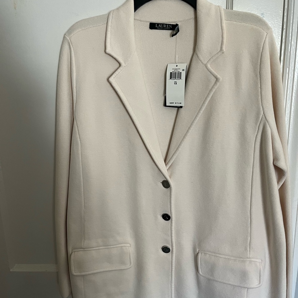 Ralph Lauren Soft Cream Single-Breasted Blazer